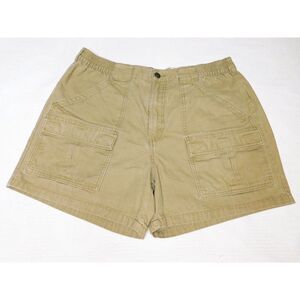 Men's Cotton Cargo Shorts Red Head Sz. 38 Tan Canvas Pockets